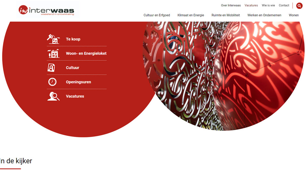Zo ziet de nieuwe website interwaas.be er uit