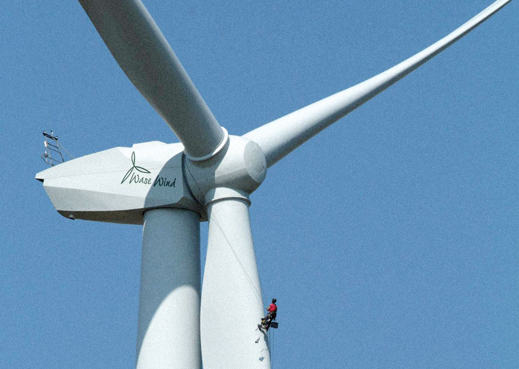inspectie van een windturbine van Wase Wind (foto: kd)