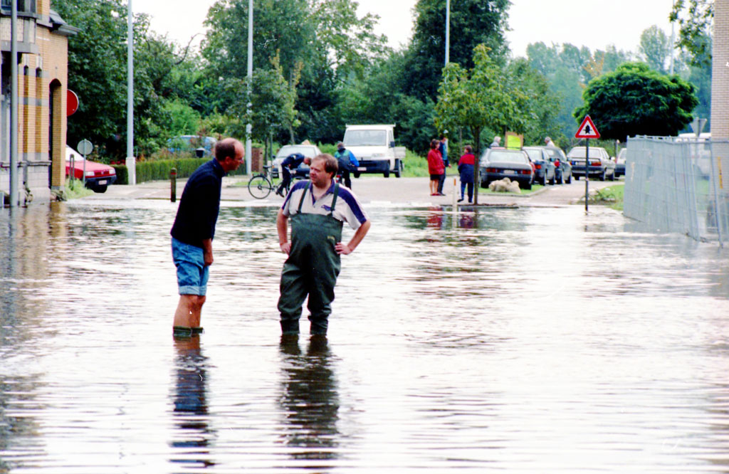 wateroverlast in Vrasene (foto: Provincie Oost-Vlaanderen)