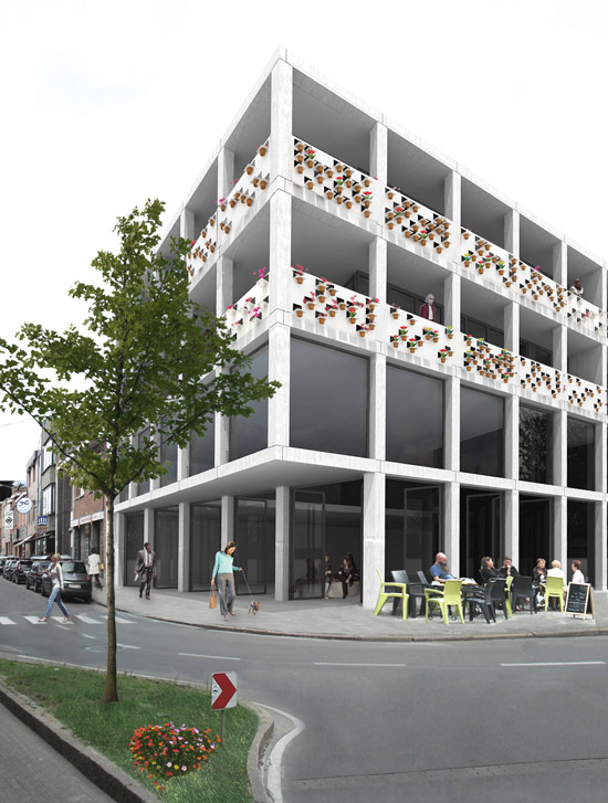 computersimulatie van hoe het gebouw er uit zal zien